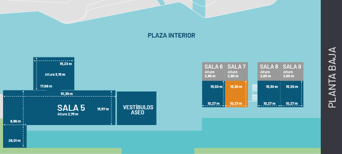 Plano del Salón 7 - Las Conchas - Palacio de congresos de Almería