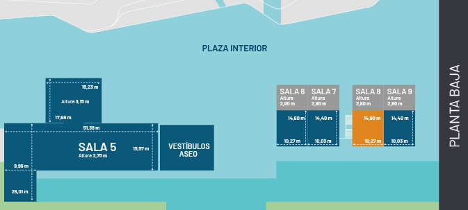 Plano del Salón 8 - Torregarcía - Palacio de congresos de Almería