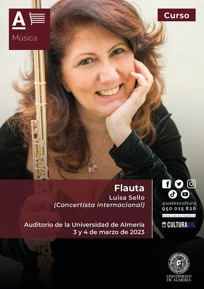 Cartel del Curso de Flauta con Luisa Sello