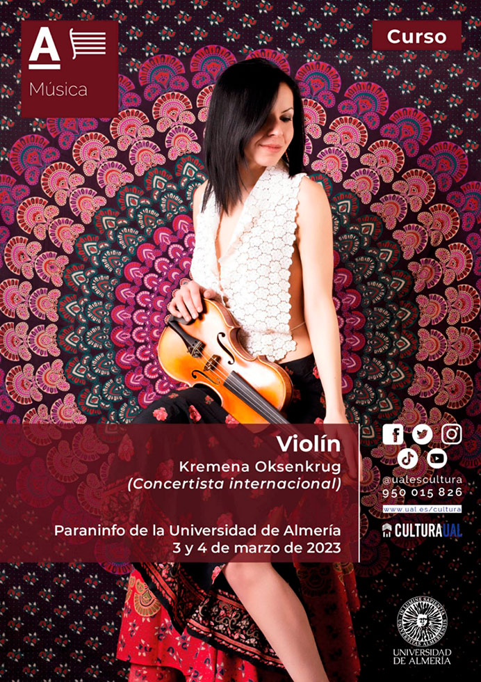 Cartel del curso Curso de Violín con Kremena Oksenkrug