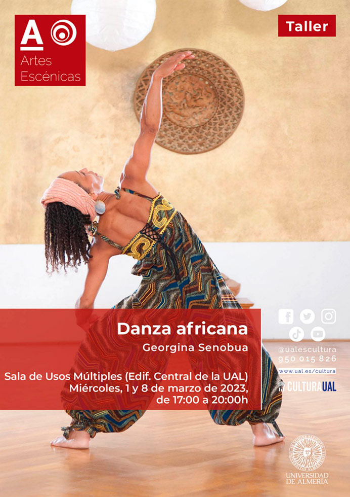 Cartel del taller de Danza africana con Georgina Senobua