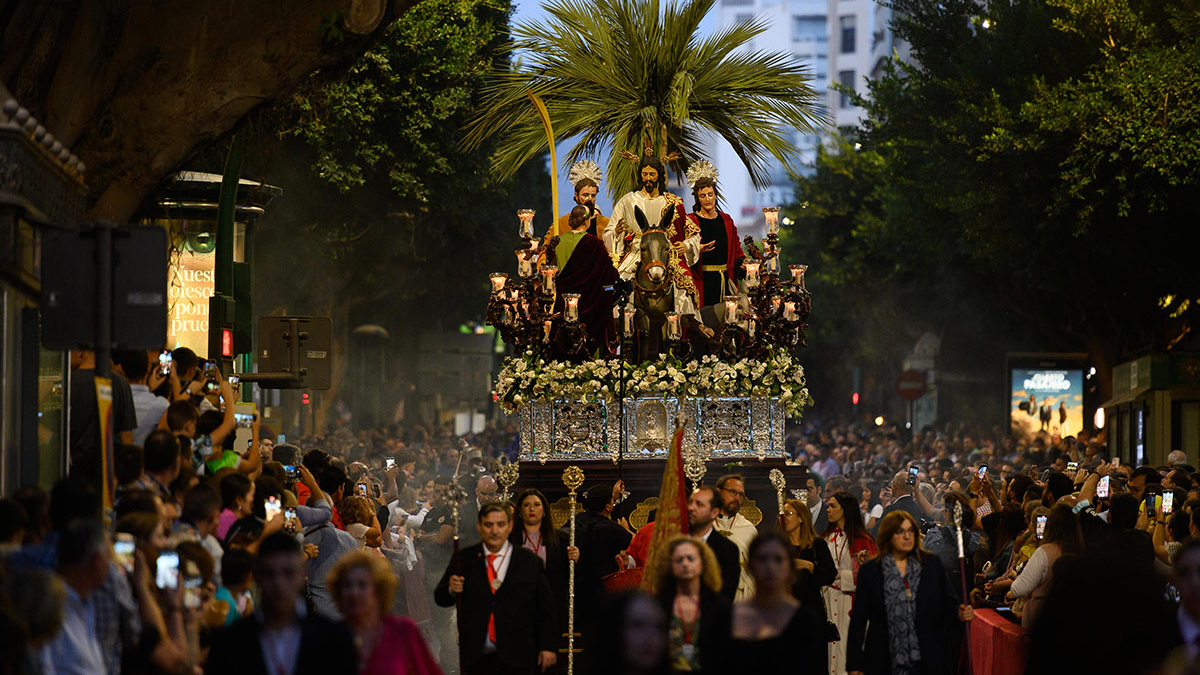 Imagen del paso de Semana Santa Almería La Borriquita