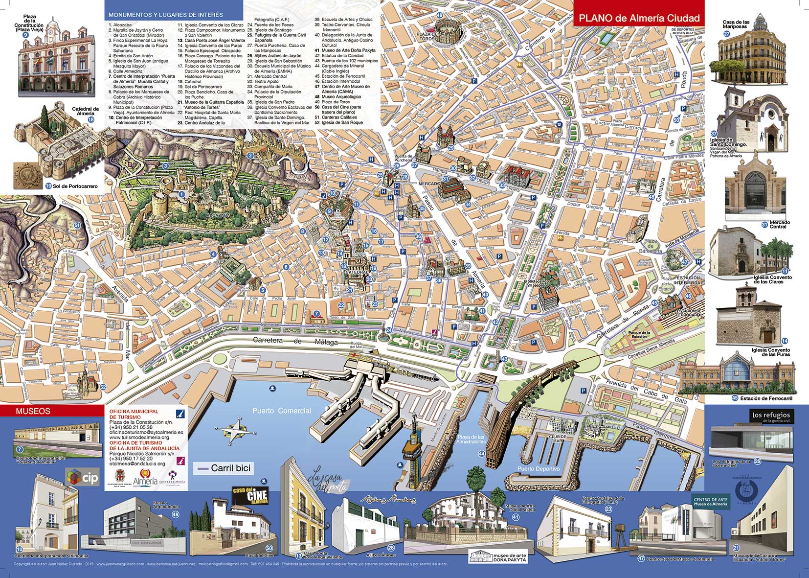 mapa moverse por la ciudad - Turismo Almería