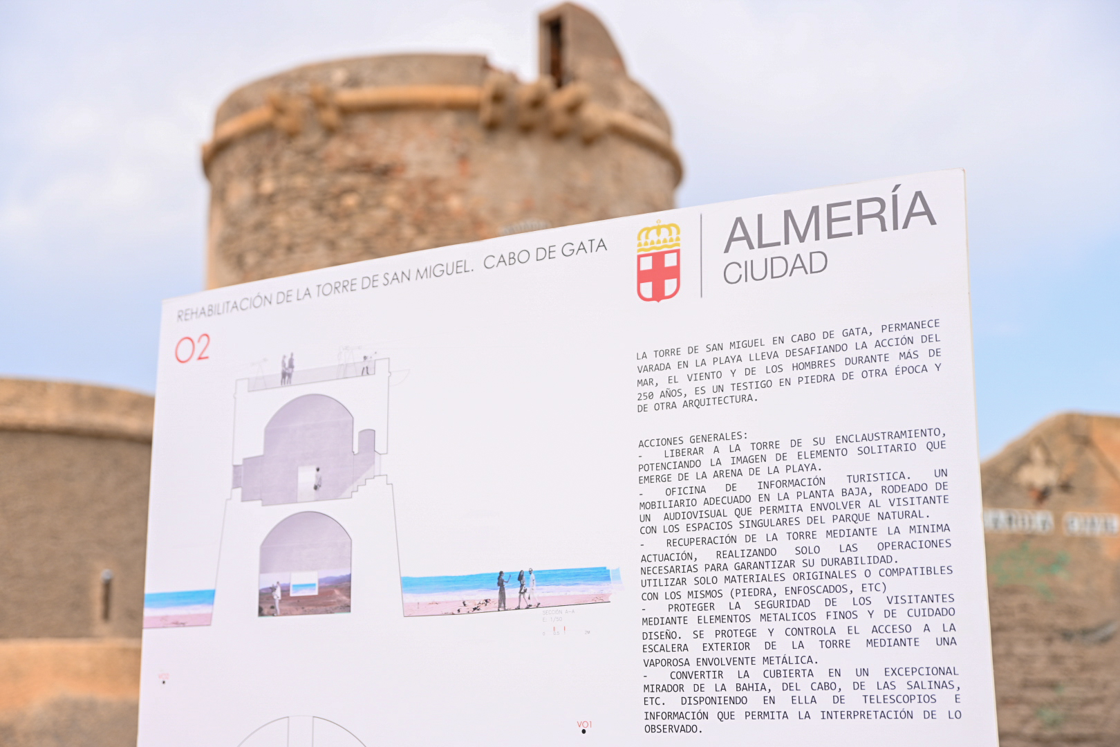 Turismo Almería Foto archivo presentacion Proyecto Torreon San Miguel Cabo Gata 1 - Turismo Almería