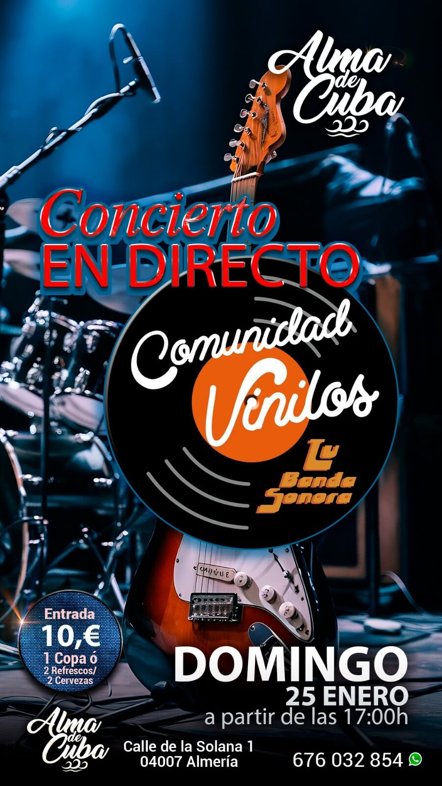 Concierto en directo de Comunidad Vinilos - Turismo de Almería 2026