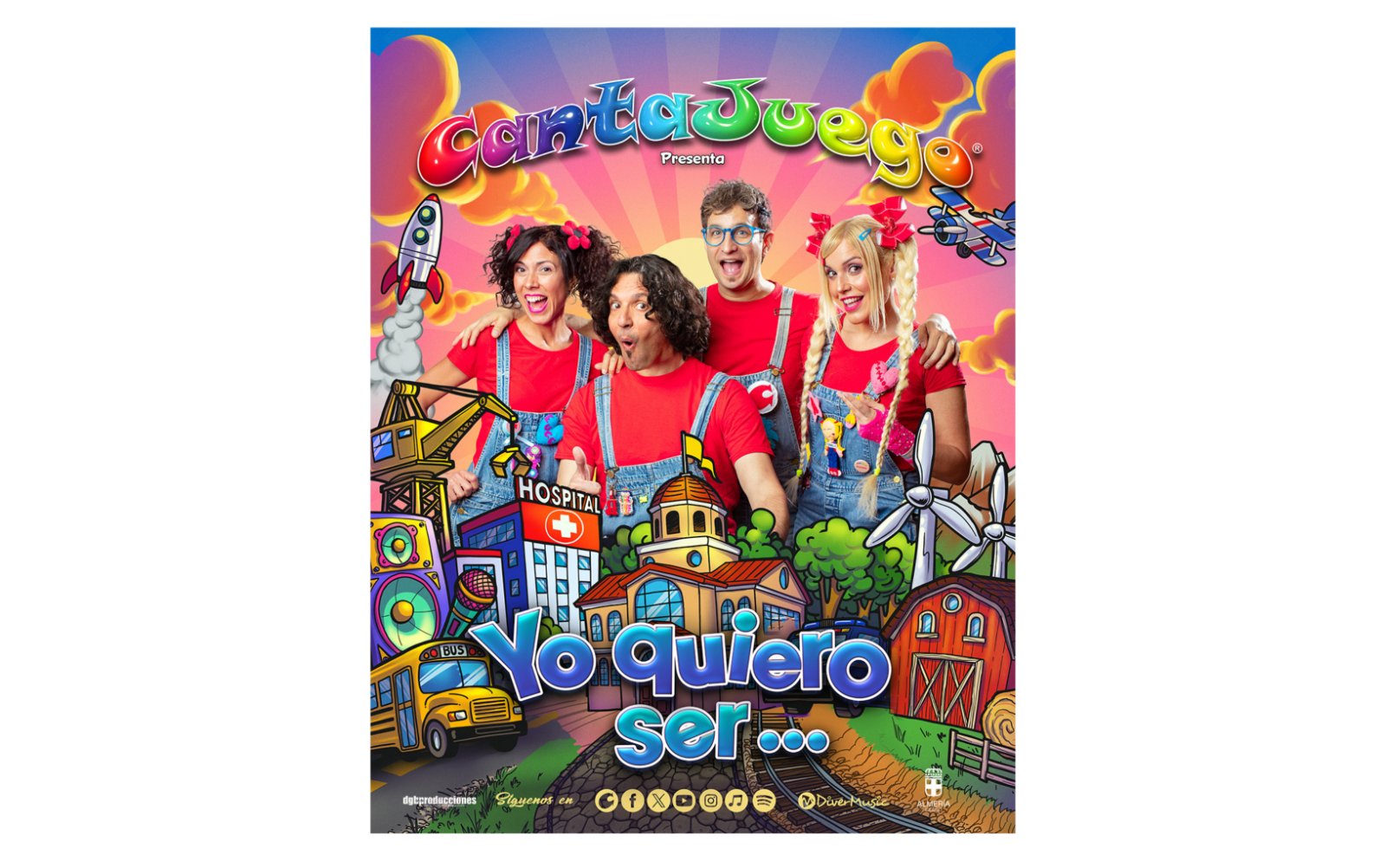 Cartel del espectáculo infantil Cantajuego Yo quiero ser en el Auditorio Maestro Padilla de Almería