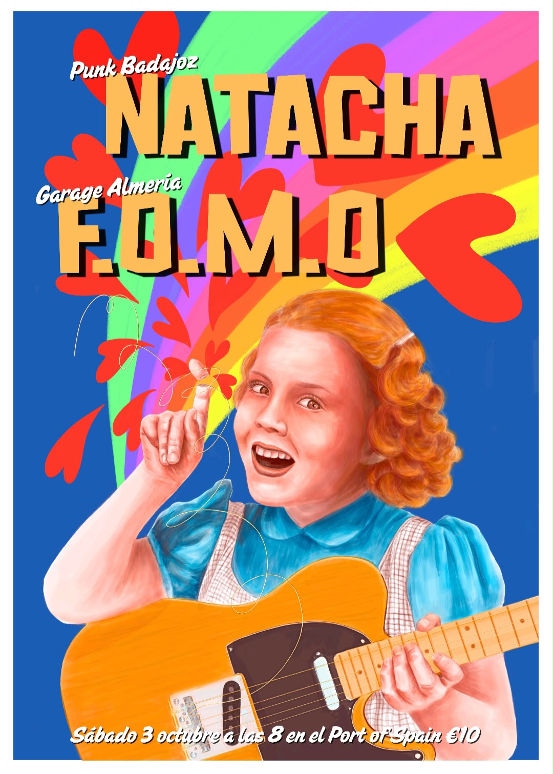 Cartel del concierto de Natacha y F.o.m.o. en Port of Spain, Almería, el 3 de octubre de 2026